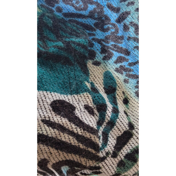 Mirror Image Womens 2X Black Green Button Neck Pockets Long Sleeve Sweater NWT - Picture 7 of 10